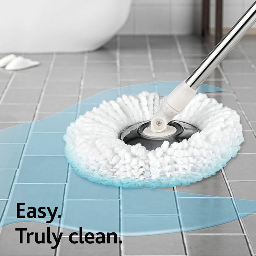 Mop Bucket with Wringer Set, 360 Rotation, 3 Microfiber Mop Heads, Black D15592