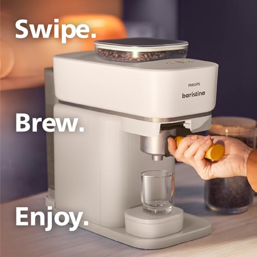 Philips Baristina Espresso Machine with Milk Frother, Black D833