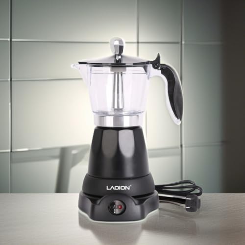 Cuban Coffee Maker 6-Cup Electric Espresso Moka Pot with Detachable Base N992