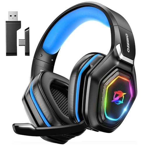 2.4GHz Wireless Gaming Headset for PC PS5 PS4 with Flip Microphone M29946