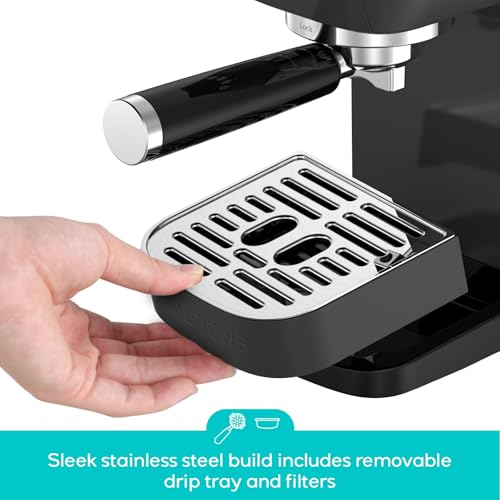 CASABREWS 3700 Essential Espresso Machine 20 Bar, Stainless Steel, Silver D8468