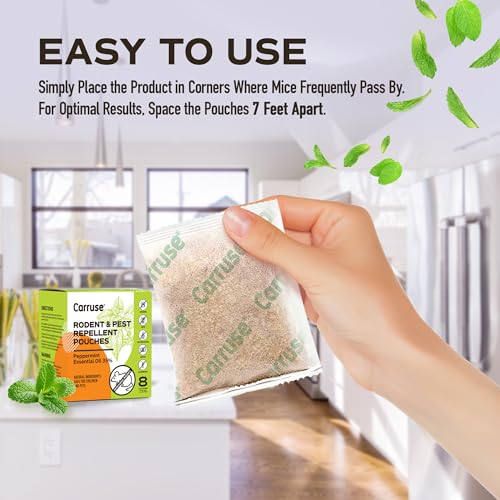 Peppermint Oil Rodent Repellent Pouches for Home Pest Control, 8 Count D7748