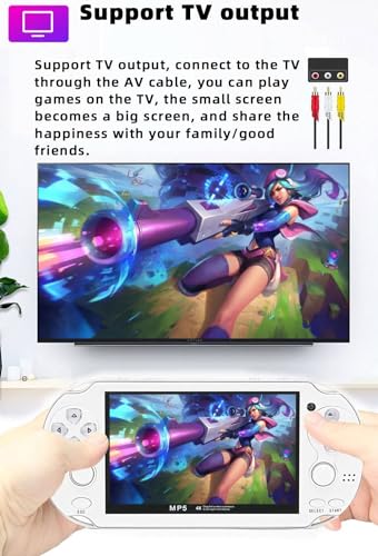 CZT Handheld Game Console 4.3 inch Double Joystick 8GB Retro Video Game Player (Black) S185938