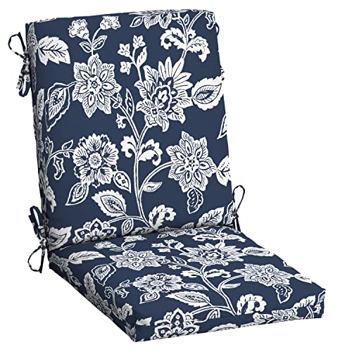 Arden Outdoor Dining Chair Cushion, 20 x 20, Rain-Proof, Peacock Blue Green Texture J4105