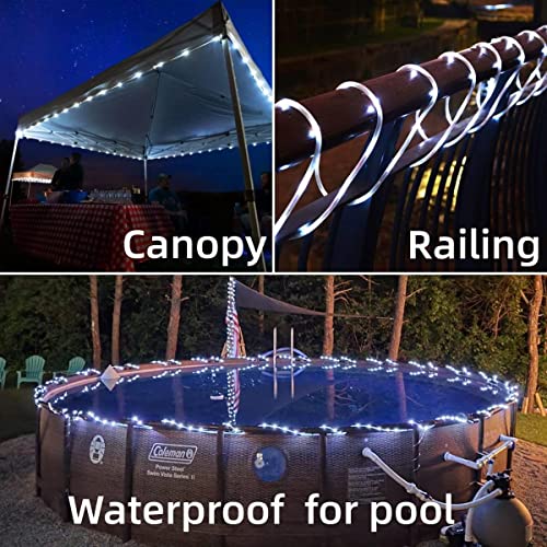 YEGUO Purple Solar Outdoor Rope Lights, 72ft 200 LED Waterproof C542573