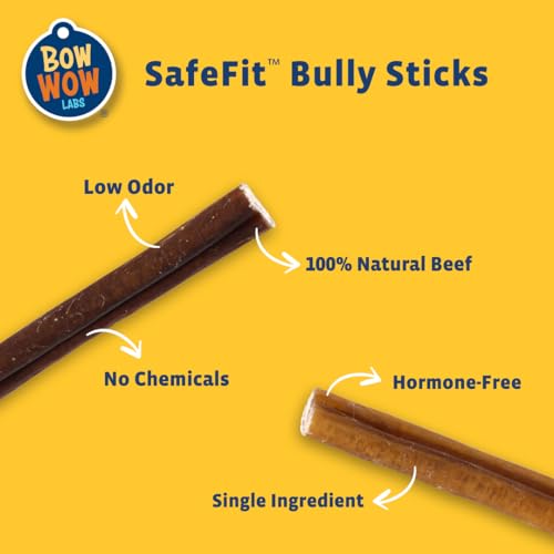 Bow Wow Labs 6" Beef Bully Sticks for Dogs - 10 Pack (Midsize) V501