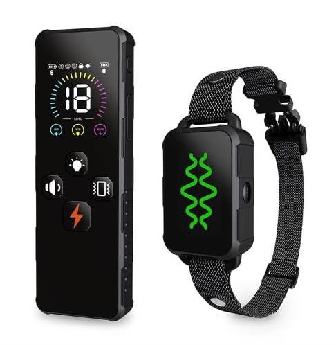 Dog Shock Collar - Fluffee RC09 Electric Dog Training Collar with Remote 2000FT, Shocking Collar with 3 Training Modes, E-Collar with Security Lock, IPX7 Waterproof for 8-120lbs Dogs