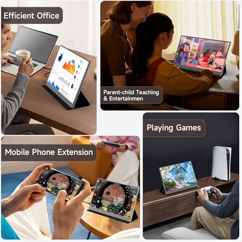 Portable Monitor 15.6 Inch 1080P IPS HDR USB HDMI for Laptop PC Mac G166