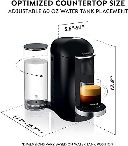 Nespresso Vertuo Plus Coffee and Espresso Maker by Breville, Ink Black H750
