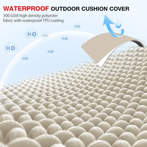 Favoyard Outdoor Chair Cushions 19"x19"x2" Set of 4 Waterproof U573530