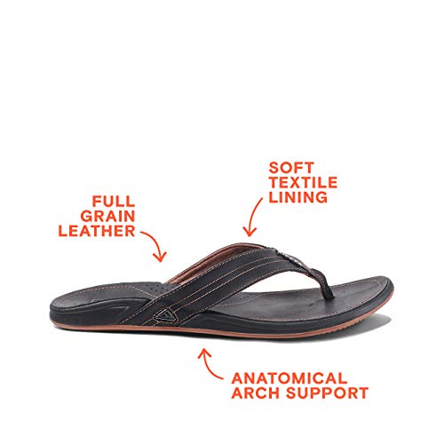 REEF J-Bay III Men's Full Grain Leather Flip Flop Q2986