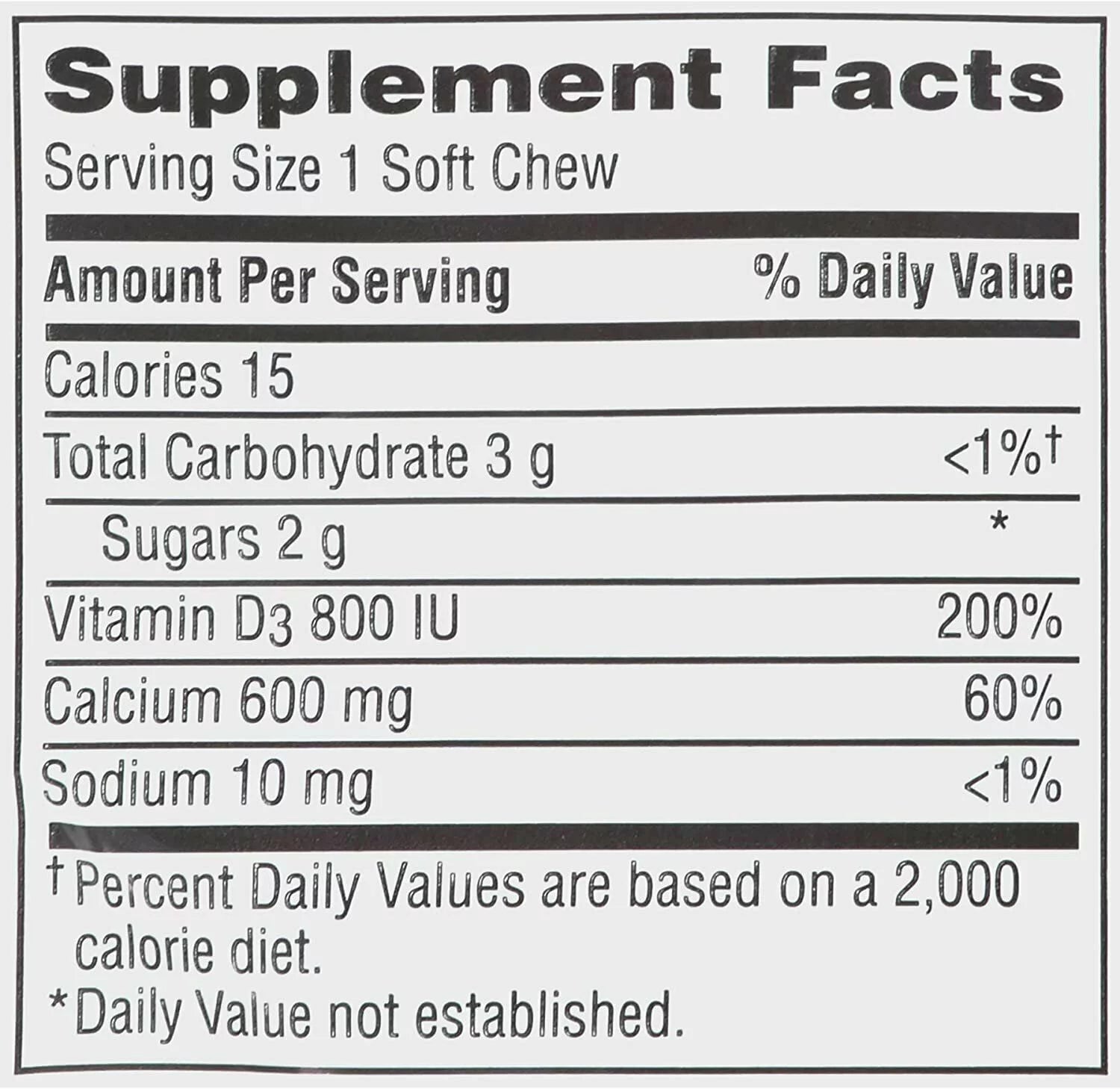 Caltrate Calcium Vitamin D Soft Chews Vanilla Creme 5 Pack U6865