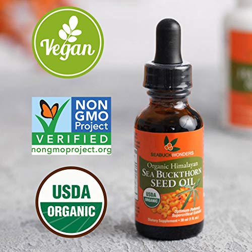 Sea Buckthorn Seed Oil, Certified Organic, 1 FL OZ C110