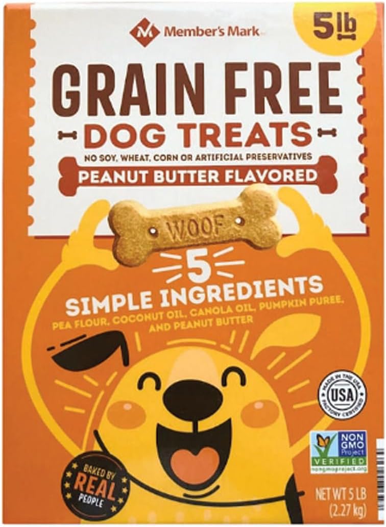 Member's Mark Grain Free Dog Treats - Peanut Butter Flavored 5 Pound