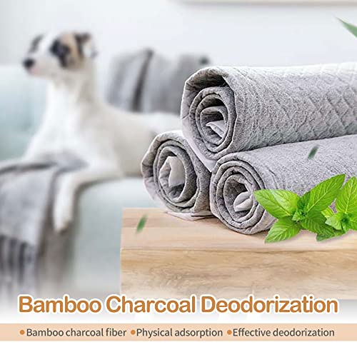 Black Charcoal Dog Puppy Pads 17.7" x 23.6" Quick-Dry, 10 Count H4419