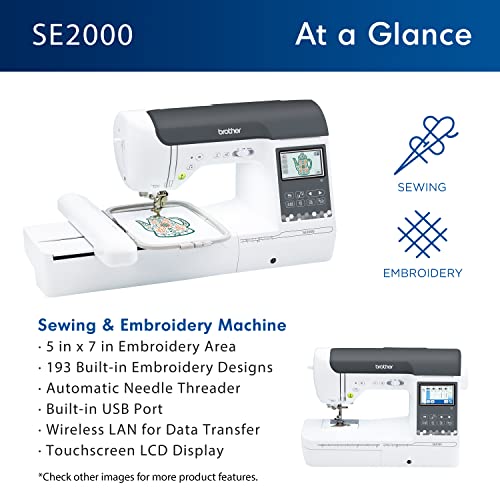 Brother SE2000 Computerized Sewing and Embroidery Machine M825