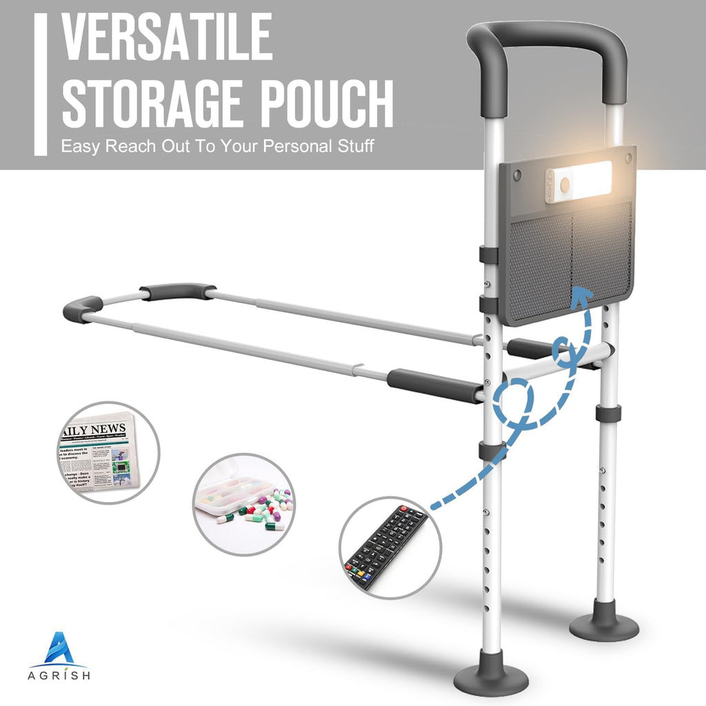 Bed Rails for Elderly Adults with Motion Light & Storage Pouch M579424