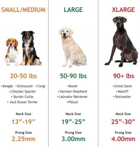 Herm Sprenger Prong Collar for Dog Training with Quick Release Cliclock, 2.25mm, Small/Medium C48075