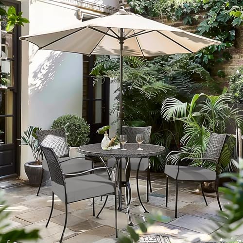 Favoyard Patio Chair Cushions 19 x 19 x 3 Inch Waterproof Outdoor Set of 2, Beige Q67095