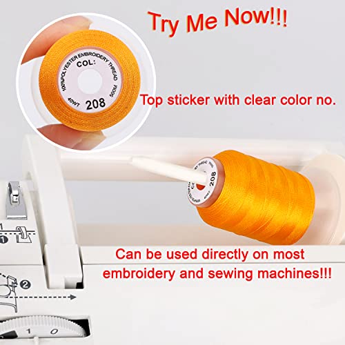 63 Spools Polyester Embroidery Thread Kit 500M P86354