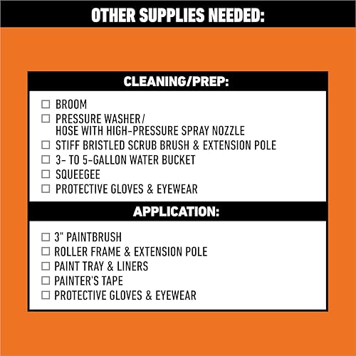 Gorilla Epoxy Garage Floor Coating Kit, 1-Car, High Gloss Gray, 275 sq ft T928