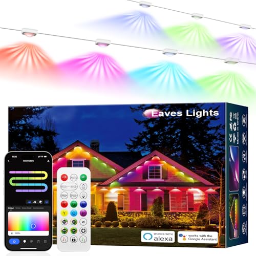 Permanent Outdoor Lights RGB+IC Christmas Eave Lights 30ft IP68 Waterproof O446