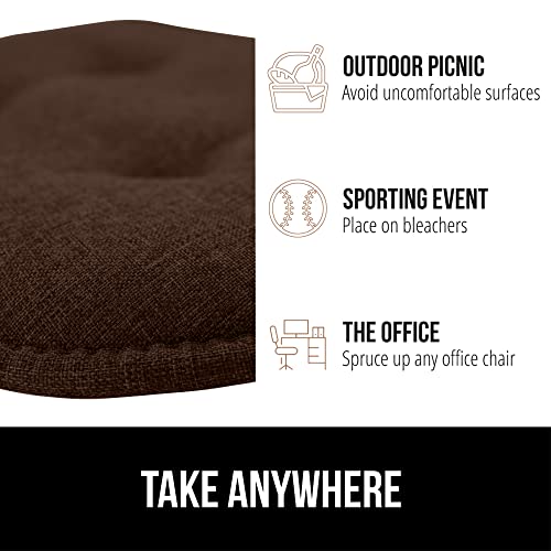 GORILLA GRIP Slip Resistant Chair Cushions, Memory Foam, Set of 2, Beige W525