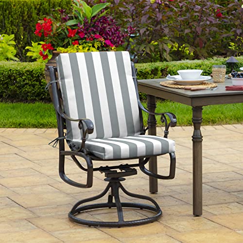 Arden Outdoor Dining Chair Cushion, 20 x 20, Rain-Proof, Peacock Blue Green Texture J4105