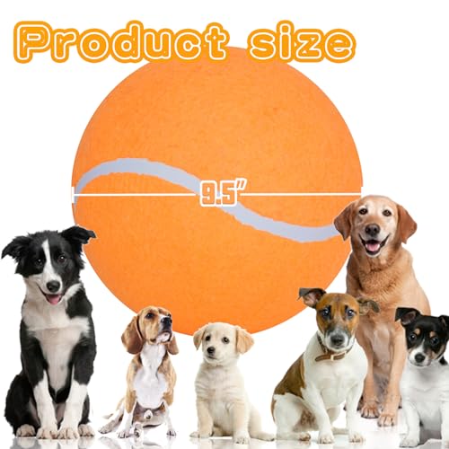 Large Dog Tennis Ball 9.5" Giant Toy for Small Medium Large Dogs W666