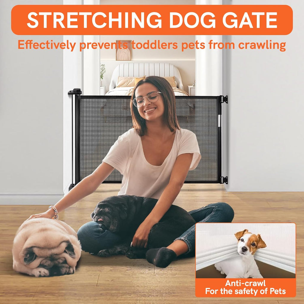 Extra-Wide Retractable Baby & Pet Gate, 31" Tall, Black G29639