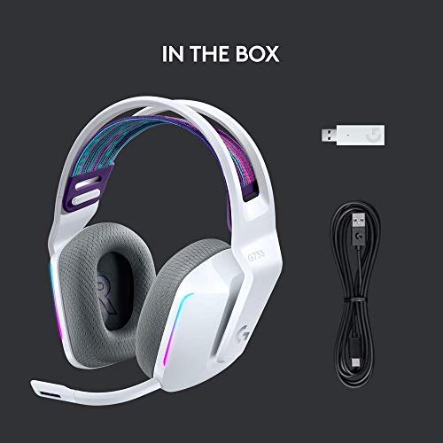 Logitech G733 Lightspeed Wireless Gaming Headset – Black, PC, PS5, PS4, Switch F9206