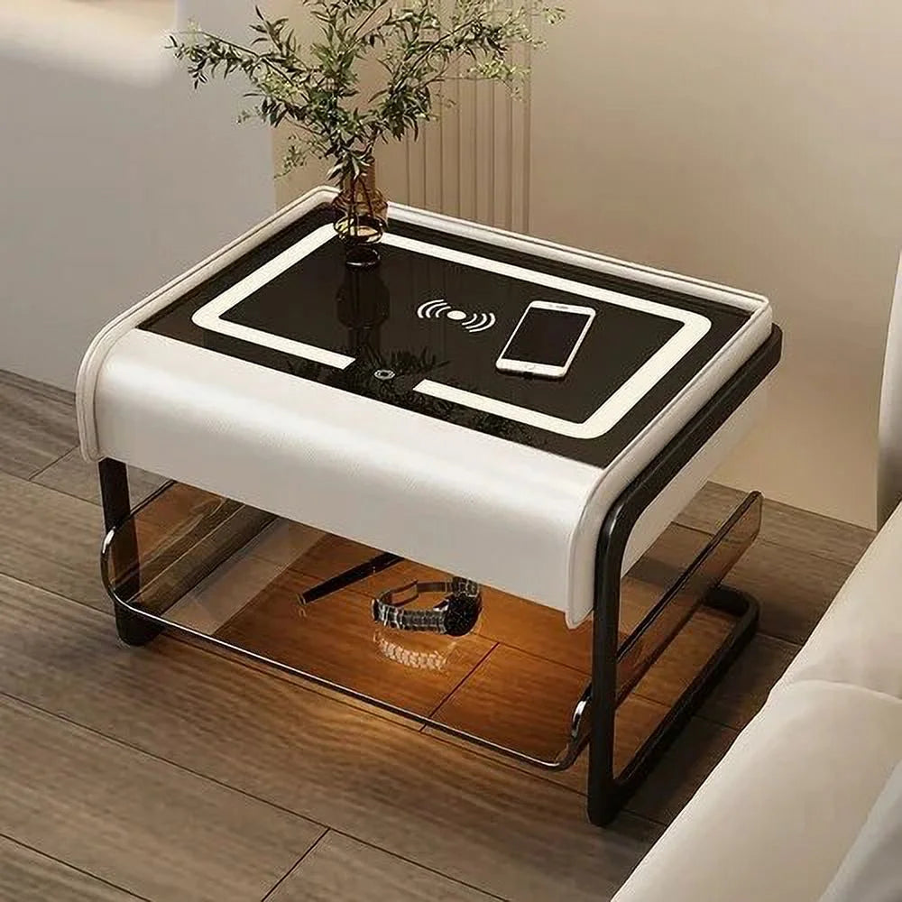 Acrylic Wireless Charging Bedside Table WKNS Q181556