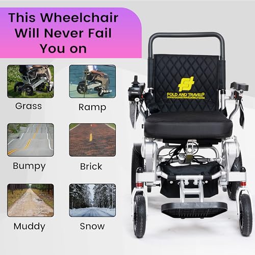 Premium Auto Folding Electric Wheelchair Portable Power Wheel Chair for Adult and Senior, Blue T716
