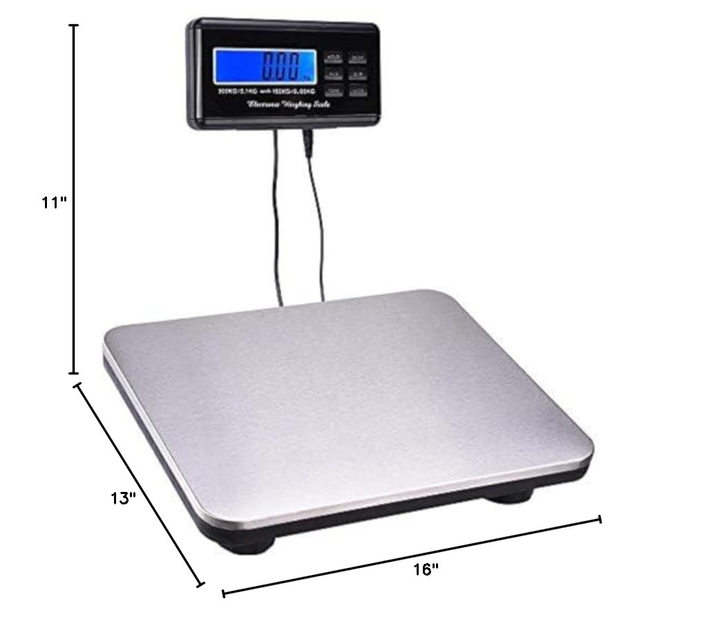 660lbs Postal Scale LCD Digital Floor Platform Scale for Shipping P7498