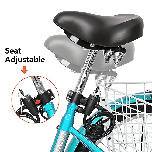 PEXMOR Adult Tricycle 7 Speed, 24/26 Inch 3 Wheel Bike with Baskets V3858