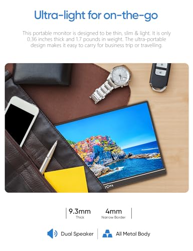 ARZOPA 16.1'' 144Hz Portable Gaming Monitor, 1080P FHD, HDR L526