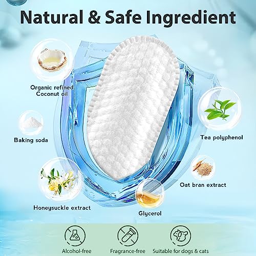 LANBEIDE Pet Teeth Cleaning Wipes for Dogs & Cats, 60 Counts K47012