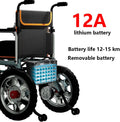 Electric Wheelchair for Adults 12 kilometer Long Travel Range Foldable All Terrain Motorized Wheelchair with 20AH Detachable Battery User Friendly Dual Brushless Motors