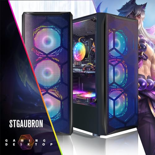 STGAubron Gaming PC Desktop, Intel Core i7, Radeon RX 580 8G, 16G RAM, 512G SSD G93438
