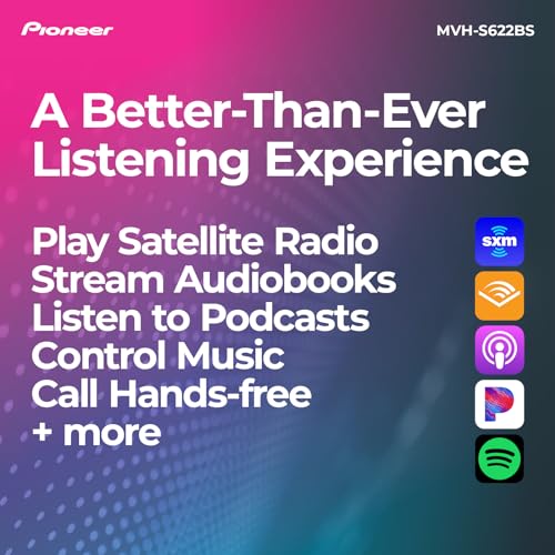 Pioneer MVH-S322BT Bluetooth Car Stereo with USB/AUX Inputs O800203