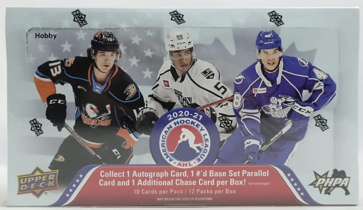 2020/21 Upper Deck AHL Hockey Hobby Box 12 Packs Per Box, 10 Cards Per Pack