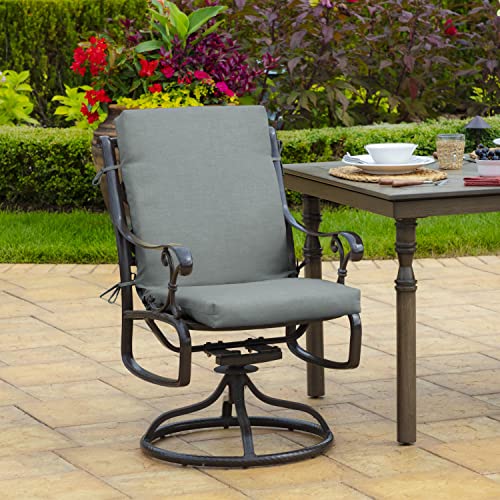 Arden Outdoor Dining Chair Cushion, 20 x 20, Rain-Proof, Peacock Blue Green Texture J4105
