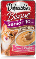 "Hartz Delectables Senior Bisque Lickable Cat Treats - Tuna/Chicken 4 Pouches"