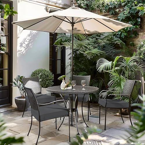 Favoyard Patio Chair Cushions 19 x 19 x 3 Inch Waterproof Outdoor Set of 2, Beige Q67095