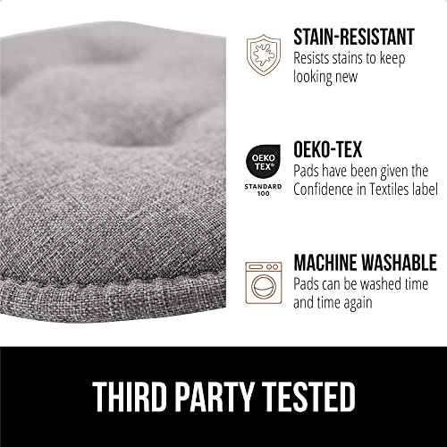 GORILLA GRIP Slip Resistant Chair Cushions, Memory Foam, Set of 2, Beige W525