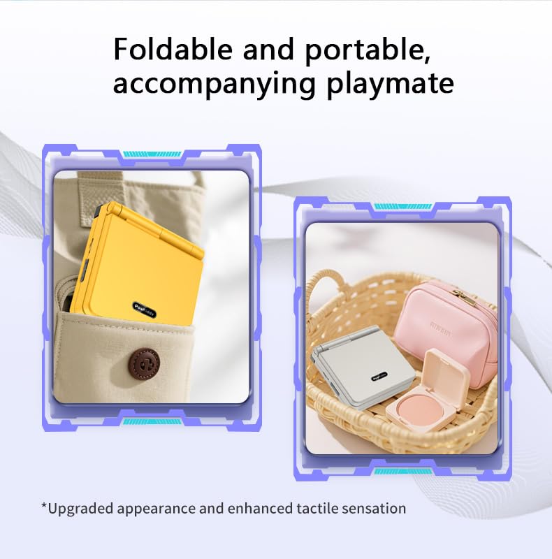 Powkiddy V90S Retro Handheld Console with 3.5" IPS Screen, Foldable Clamshell Design R1724