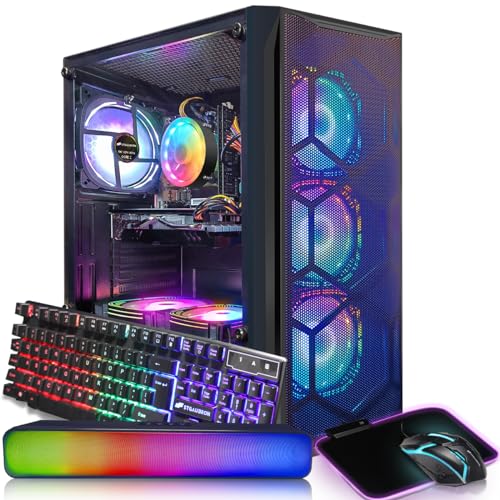 STGAubron Gaming PC Desktop, Intel Core i7, Radeon RX 580 8G, 16G RAM, 512G SSD G93438