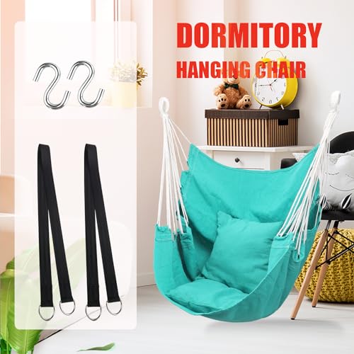 Hommtina Hammock Chair Hanging Rope Swing, Max 300 Lbs, Dark Gray W16807