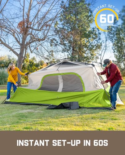 Fanttik Outdoor Camping Tent 4/6/8/10 Person Instant Cabin with Rainfly & Carry Bag G367