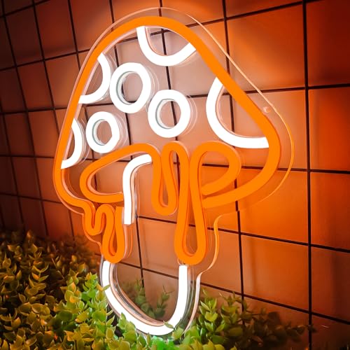 Mushroom Neon Sign Dimmable LED Night Light Wall Art for Bedroom Decor O27662